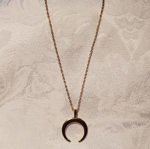 Gold moon necklace